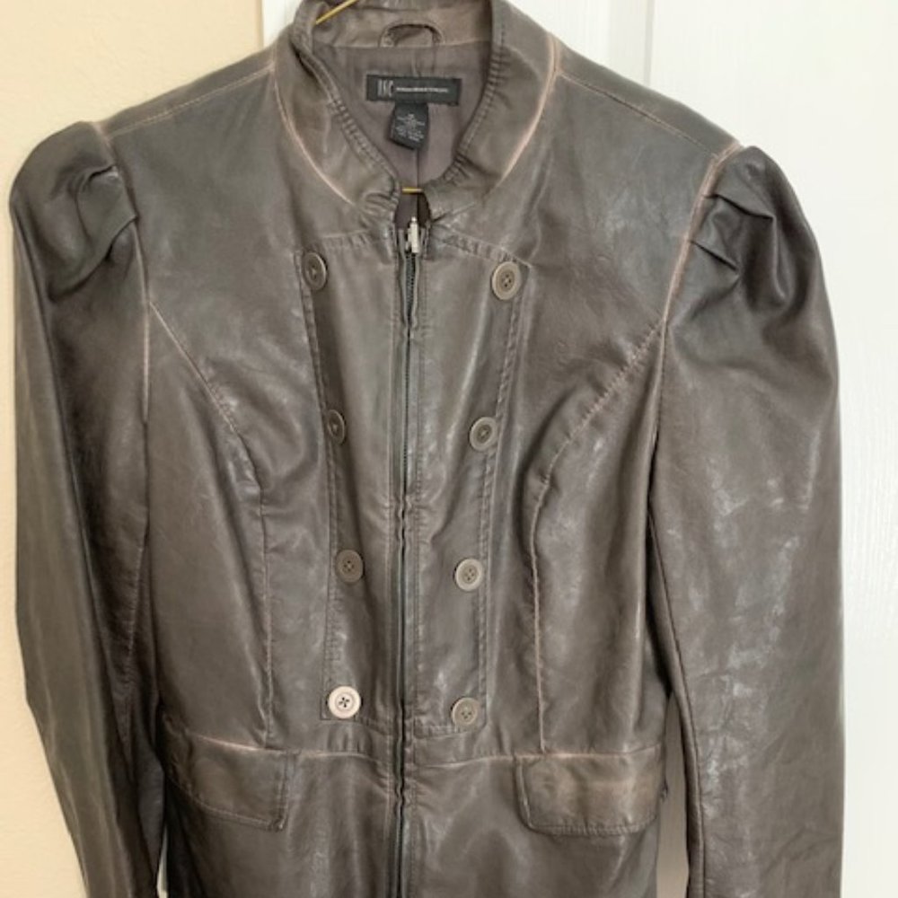 INC Faux Leather Jacket